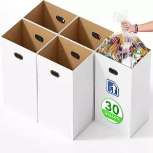 파티를 위한 프로토스 5팩 일회용 쓰레기통 손잡이가 달린 30갤런 접이식 팝업 이벤트 캠핑 및 두꺼운
