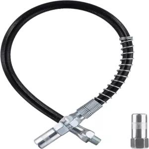 NQUEPN 그리스 건 액세서리 키트 18인치 스프링 플렉스 호스 커플러 포함 8000PSI 1/8인치 NPT 스레드 피팅
