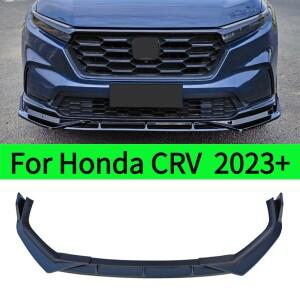 혼다 CRV 2023-2025 고품질 블랙 카본 파이버 스플리터 에어댐 튜닝 프론트 범퍼 립 프론트 프로텍터 바디