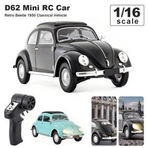 RC카 116 풀 스케일 클래식 D62미니 조종 차량용 원격 1950 비틀 차량 등반 레트로