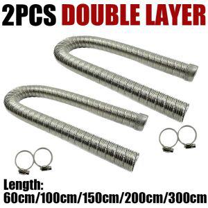 2X 24mm 60cm/100cm/150cm/200cm/300cm 더블 레이어 자동차 공기 디젤 주차 히터 트럭 파이프 튜브 Webasto