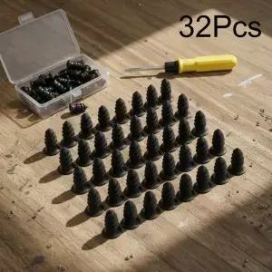 32개 어 수리 키트 스크라이버 보관함 DIY 펑크 자동차 트럭 오토바이 가정용 자전거 플러그 패치 고무 못