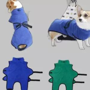 강아지 고양이 목욕타월 타올 극세사 수건 가운 M 펫