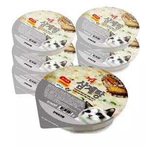 고양이 전용 원기회복 전복 삼계탕 120g 6개입간식 식사 강아지수술 수술후 애견 반려 캔간식 통조림 습식