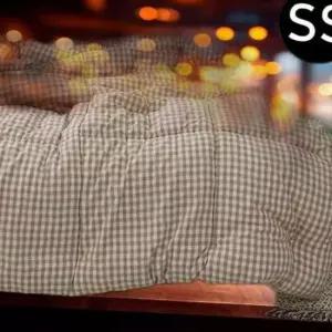 해피니 어반체크 순면 선염 워싱 차렵이불 슈퍼싱글 S