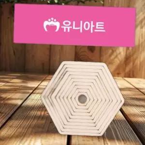 팽이 우드 공작 육각 나무 만들기 1000