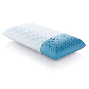 MALOUF ZONED PILLOW 온도 조절 젤이 새로운 지지력 미드 및 플러시 반응성, 블루 ACTIVEDOUGH 포뮬러는 주입됨 로프트-퀸,