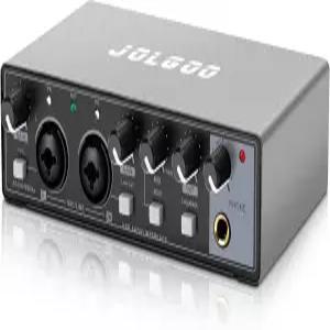 USB 오디오 인터페이스 24비트/192kHz 플러그 앤 플레이 사운드 카드 - XLR/라인 입력 헤드폰 출력 저지연