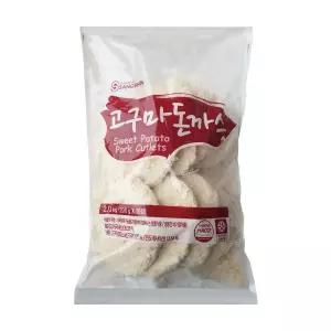 냉동 상신 고구마돈까스 2kg 달콤한고구마돈가스 대용량식자재 치킨가라아게 업소용돈까스 분식집 맥주안주