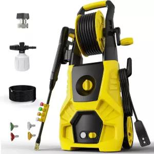 퀵 커넥트 노즐 4개가 장착된 DECOKTOOL 5000PSI 파워워셔 차량용 폼 캐논 레인 파티오 청소 거터 카 가든