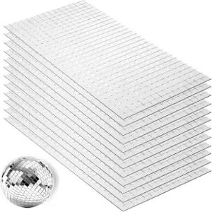 4500개 10x10mm 셀프 접착 디스코 거울 타일 스퀘어 모자이크 파티 장식용 4D 볼 유리 스티커 DIY 공예 및