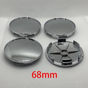 자동차 휠 센터 허브 캡 커버 키트  블랙 실버 플라스틱  부품 액세서리 68mm 4개세트