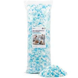 COOL GEL 분쇄 메모리 폼 리필 개 빈백 필러, 쿨링 젤 쿠션용 베개, 침대, 주입 소파 1.4KG(3파운드),