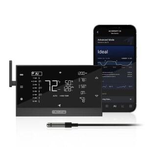 AC 인피니티 컨트롤러 AI+ 환경 컨트롤러 동적 AI 제어 성장 장치 인사이트 WIFI 앱을 통한 데이터 분석 알림 프로그래머블 듀얼 존 VPD 온도 습도 자동화