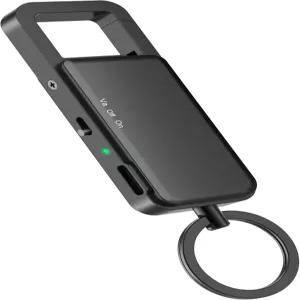 재생 기능이 있는 64GB 키체인 디지털 음성 녹음기 - 미니 USB-C 오디오 25시간 배터리 활성화 소음 감소