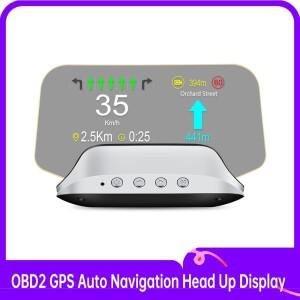 OBD2  GPS 자동 네비게이션 유리 LED 프로젝터, 헤드업 디스플레이, 온보드 컴퓨터 디지털 속도계