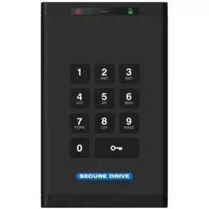 SecureData SecureDrive KP 500GB SSD 하드웨어 암호화 USB 3.0 외장 드라이브 FIPS 140-2 레벨 3 키패드