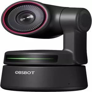 OBSBOT Tiny PTZ 4K 웹캠 AI 기반 프레임 및 자동 초점 듀얼 전방향 마이크 포함 비디오 컨퍼런스 카메라