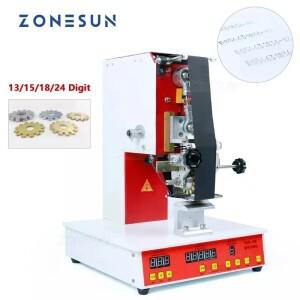 ZONESUN 롤링 리본 다이얼링 날짜 인쇄기 번호 회전 만료 코드 디지털 프린터