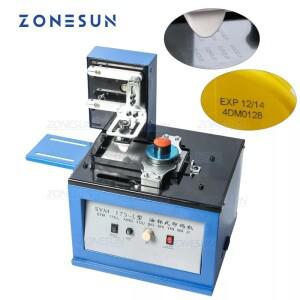 ZONESUN 자동 패드 프린터 병 뚜껑 인쇄 로고 금속 유리 코딩 기계에 대 한 전기 잉크젯 날짜