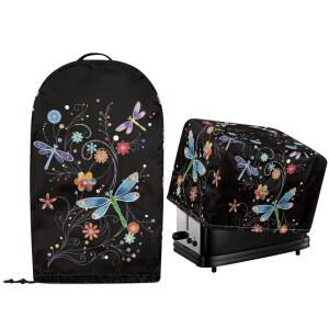 KITCHEN COUNTERTOP BLENDER STAND FLORAL WITH BREAD MIXER APPLIANCE DUST COVER HEM MAKER SMALL COVERS QUILTED OVEN TOASTER DRAGONFLY PRINT DRAWSTRING PROTECTOR