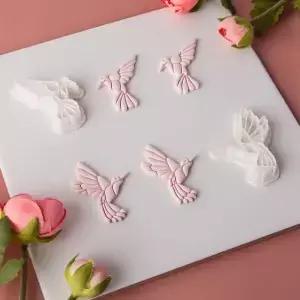 DIY 3D 킹피셔 클레이 커터 몰드 귀걸이 수제 쥬얼리 제작 부드러운 도자기 절단 다이