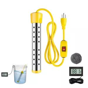 GOAKICGO 휴대용 온수기 1500W 디지털 LCD 온도계가 장착된 침지 전기 소형 수영장 욕조 버킷 탱크에