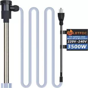 XCLBTFDC 3500W 240V 침지식 온수기 휴대용 전기 풀 및 온수 욕조 잠수식 176개 온도 조절 WiFi 타이머