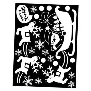 크리스마스 산타 루돌프 썰매 창문 눈꽃 스티커 겨울 매장 장식 데코 크리스마스소품 크리스마스스티커 겨울인테리어