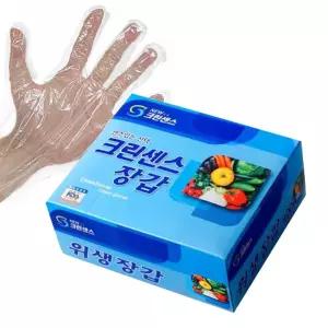 크린센스 일회용 비닐 위생장갑 400매주방 1회용 일회용조리 다용도 손가락