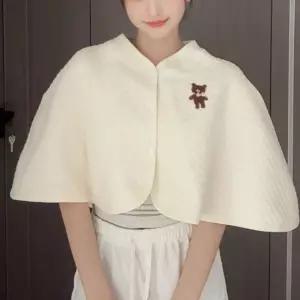 사무용 산후조리용 다용도 곰돌이 어깨 케이프도케이프 가디건 숄케이프 면케이프 망토 미니 용케이프