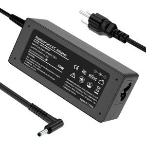 노트북 충전기와 호환되며 65W 스마트 AC 어댑터 4.5mm 블루 팁 | 컴퓨터 전원 코드 파빌리온 X360 엔비 11 13 15 프로북 스트림 14 엘리트북 840 G3 G5 교체용