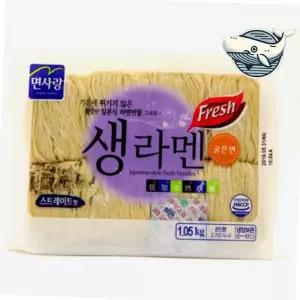 기름에 튀기지 않은 일본식 생라멘 굵은면 1kg 가정용 생면 국수 사리 국수사리 비유탕면 가정용생면