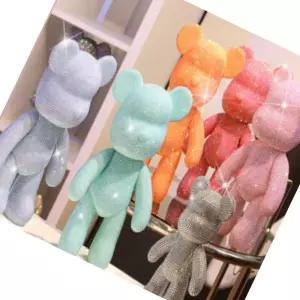 자수인형 블루 (소) E 1set 봉제 솜 공방 캐릭터 보석곰 선물 공작 공예 비즈 만들기 취미 정성들인 DIY