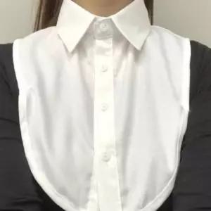 여성페이크셔츠 맨투맨카라 페이스목티 쉬폰 화이트티 넥카라 칼라 카라 레이어드 패션소품 니트