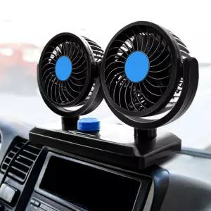타이푼 듀얼 차량용 선풍기 VIP-409 360도 회전 12v 24v자동 트럭 화물