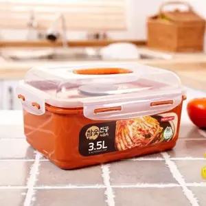 누름독 진공 황토 밀폐용기 참숯 김치 장아찌 3.5L 식품용기 오이지