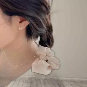 (silver 925) stripe ribbon earring