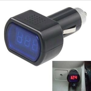 디지털 LED 자동 라이터 전압 게이지 계량기 모니터, 적색 3 디스플레이, 12V-24V