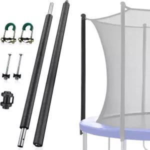 Gsbomzap 2PCS 트램펄린 폴 교체 1mm 두께 1.65인치 / 4.2CM 내경 10-16피트 점프질라 보호 폼 슬리브 및