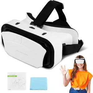 가상 현실 고글 영화 게임을 위한 광각 렌즈를 갖춘 3D VR 안경 조절 가능한 헤드셋 안티 블루 보호 -