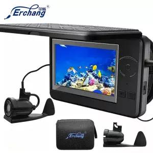 Erchang F431B 수중 낚시 카메라 4x 디지털 줌 4.3 인치 4000mAh 15m 적외선 겨울 어부 카메라 낚시