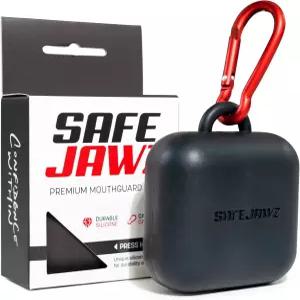카라비너 클립이 장착된 SAFEJAWZ 프리미엄 마우스가드 케이스 내구성 있고 유연한 실리콘 디자인으로