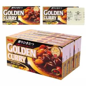 SandB 골든 카레 매운맛 198g x 5 고체형 커리 일본 간편 조리 즉석 정통