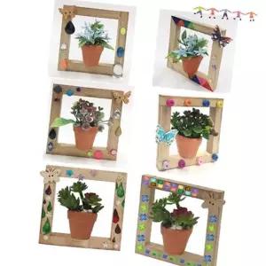 깜찍 미니 화분 만들기(5명용) C-다육 꾸미기 만들기 원예DIY키트 이기 어르신만들기 DIY 노인만들기