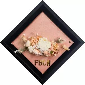 GraduationMall 12 x12 Graduation Cap 섀도우 박스 프레임 나무 디스플레이 케이스 및 스틱 핀 걸이