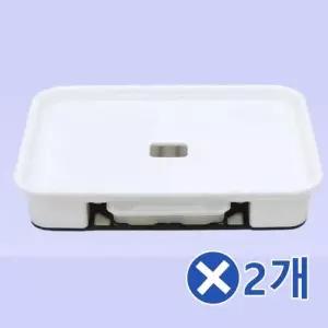 물받침 물받침대 거실화분 4호 2개 플라스틱사각 사각화분 화분이동