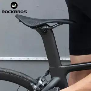 ROCKBROS 탄소 섬유 자전거 시트 안장 초경량 레이싱 로드 바이크 할로우 각인 쿠션 사이클링 액세서리