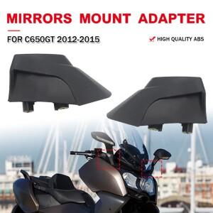 BMW 호환 C650GT GT 2012-2015 용 바이크 오토바이 백미러 마운트 어댑터 ABS 플라스틱 후면보기 왼쪽 오른