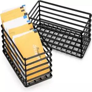 커피 바 차 보관용 소형 캐디 다리미 정리함 45인치 x 225인치 75인치(블랙) 설탕 패킷 바구니 2개